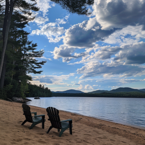 two chairs on a beach