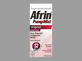 Afrin Pump Mist (12 Hour Nasal Decongestant) Coupon - Afrin-pump-mist Medication