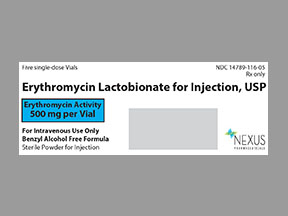 Erythrocin Lactobionate (Erythromycin Lactobionate) Coupon - Erythromycin-lactobionate Medication