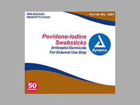 Betadine Swabsticks (Povidone-Iodine) Coupon - Povidone-iodine Medication