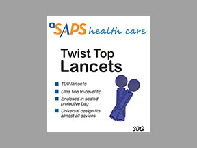 Saps Twist Top Lancets (Onetouch-Delica-Plus) Coupon - Saps-twist-top-lancets Medication