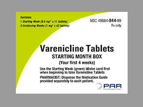 Varenicline Tartrate (Starter) Coupon - Varenicline-tartrate-starter Medication