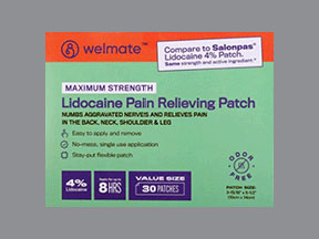 Welmate Lidocaine Pain Reliev (Lidocaine Pain Relief) Coupon - Welmate-lidocaine-pain-reliev Medication